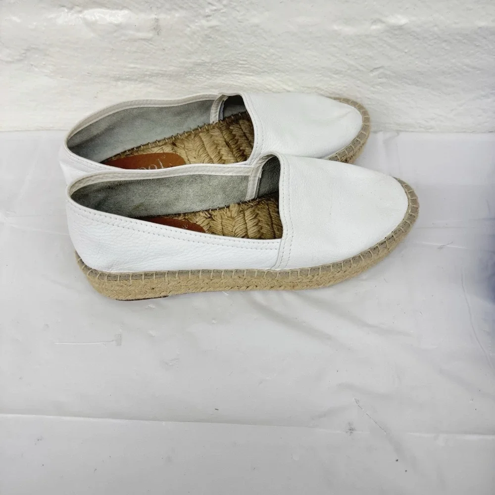 Maypol White Leather Espadrille Shoes Sz. 39. Us 8.5‎ Summer Spring Easter